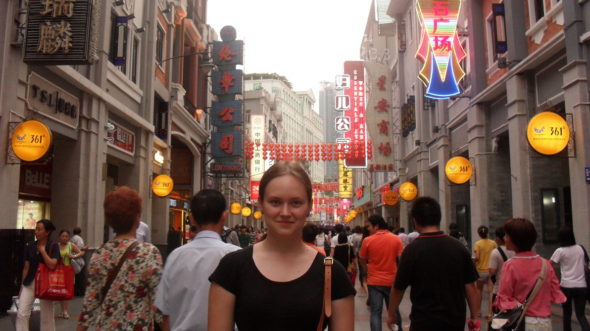 Me at 上下九 shopping street in Guangzhou